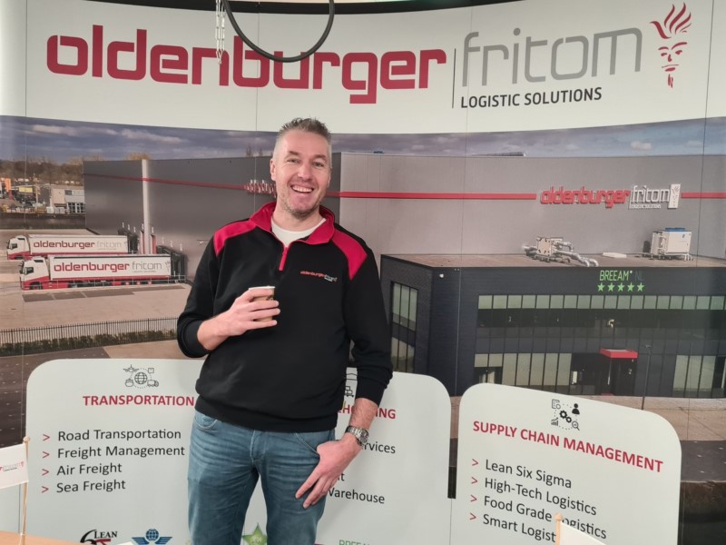 Our colleague Cor Klontje at the open days of Noorderpoort Logistics in Groningen.