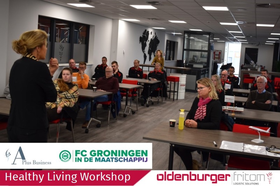 Healthy Living Workshop at Oldenburger|Fritom, partner of 'FC Groningen in de Maatschappij'.