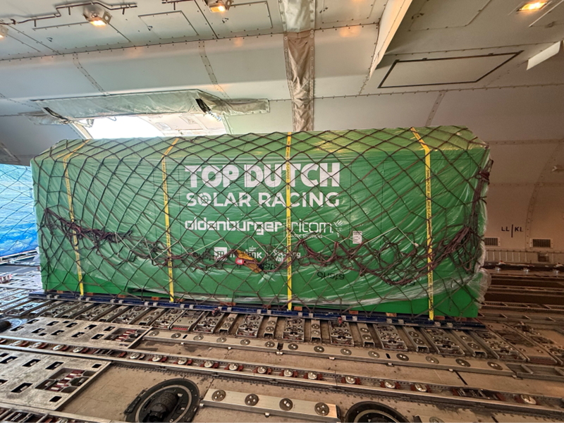 Air Freight Australia Oldenburger Fritom Flightcase TDSR Solar Car Green Falcon