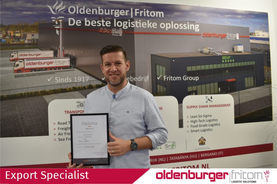 Commercial Manager Marienus van der Laan has obtained the export specialist diploma.