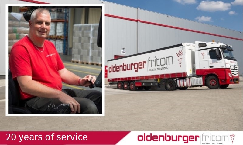 Geert Oldenburger celebrates his 20th work anniversary at Oldenburger|Fritom in Veendam.