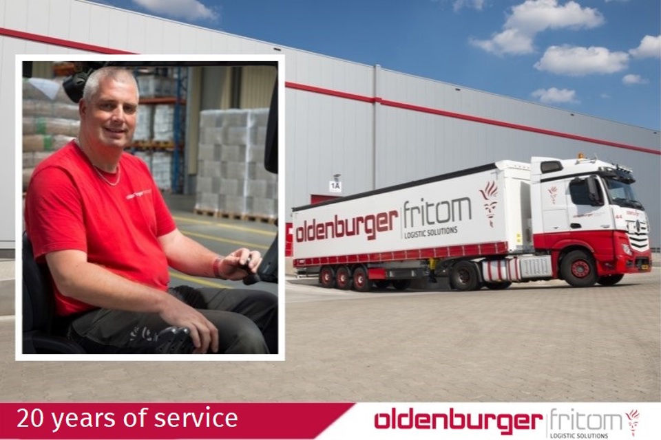 Geert Oldenburger celebrates his 20th work anniversary at Oldenburger|Fritom in Veendam.
