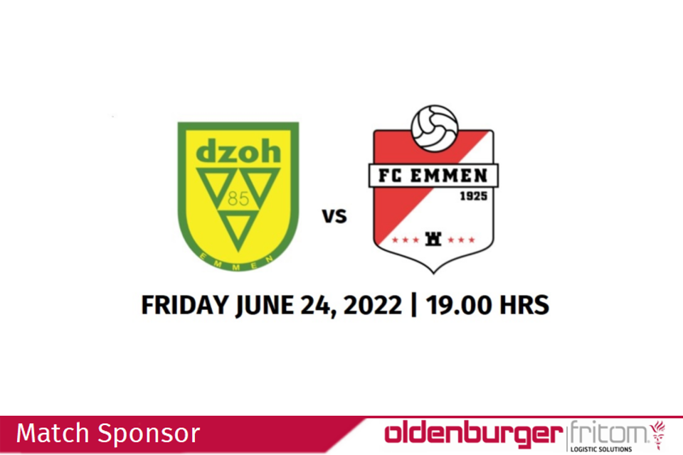 Oldenburger|Fritom is the sponsor of the derby of DZOH against FC Emmen on 24 June 2022.